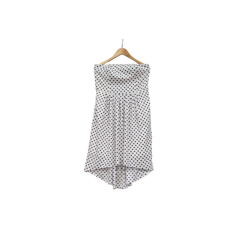 WHBM Polka Dot Strapless High Low Party Dress Women Size 14 - Picture 5 of 11